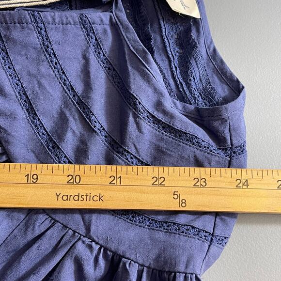 New Universal Thread Womens Blouse XS Blue V Neck Long Sleeve Lightweight Boho - Picture 12 of 13